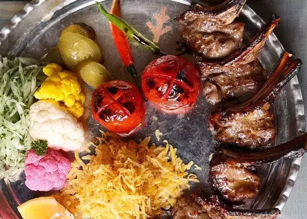 تصویر خوراک کباب شاندیز سه یا چهارتکه 